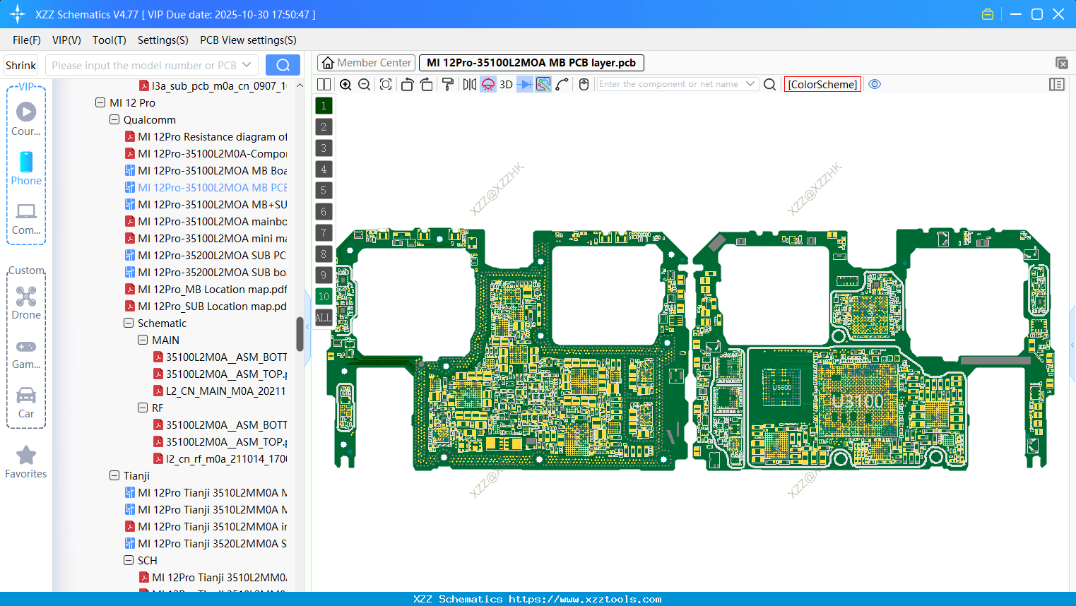 Xiaomi MI 12Pro-35100L2MOA MB PCB Layer